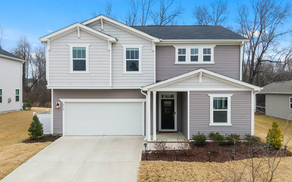 white and gray painted house